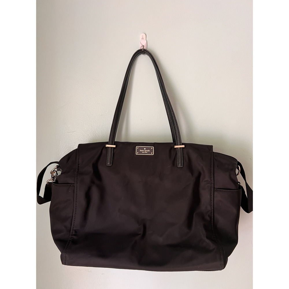 kate spade Black Nylon Baby Bag Tote